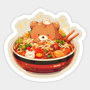 Bear Ramen Sticker